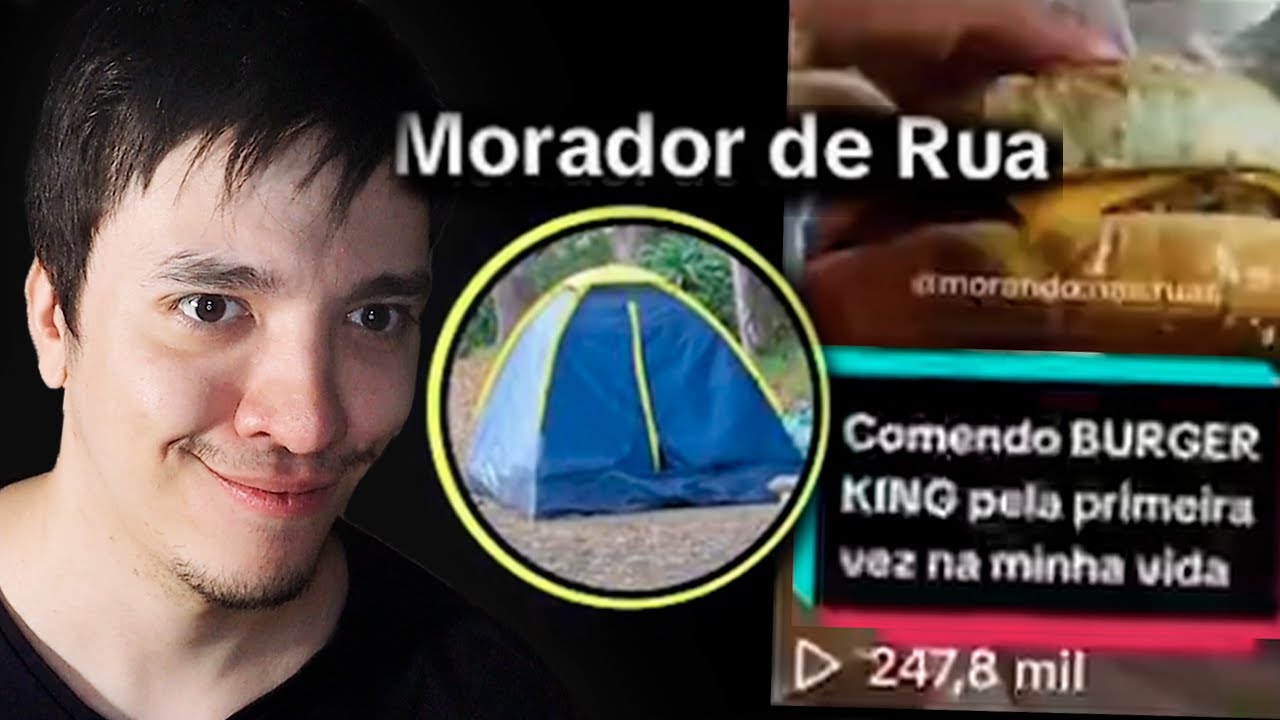 O cara fingia que era mendigo pra ganhar dinheiro (supostamente).