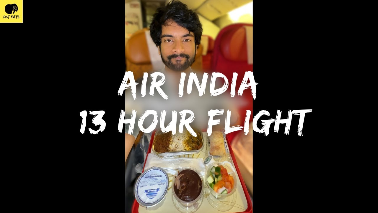 Air India&rsquo;s 13 Hour Flight Food! Boeing 777 From NYC to Delhi! 🍽️✈️