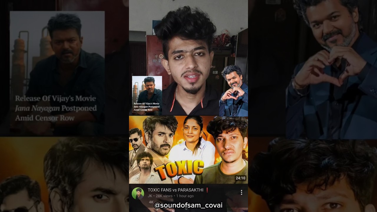 youtuber JK's Post About Thalapathy Fans & Parasakthi Issue🤡 #thalapathy #jananayagan #parasakthi