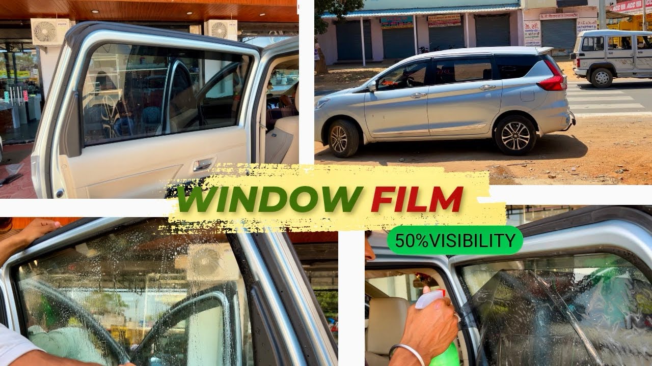50% Black Film | ertiga Car Window film Installation Process
