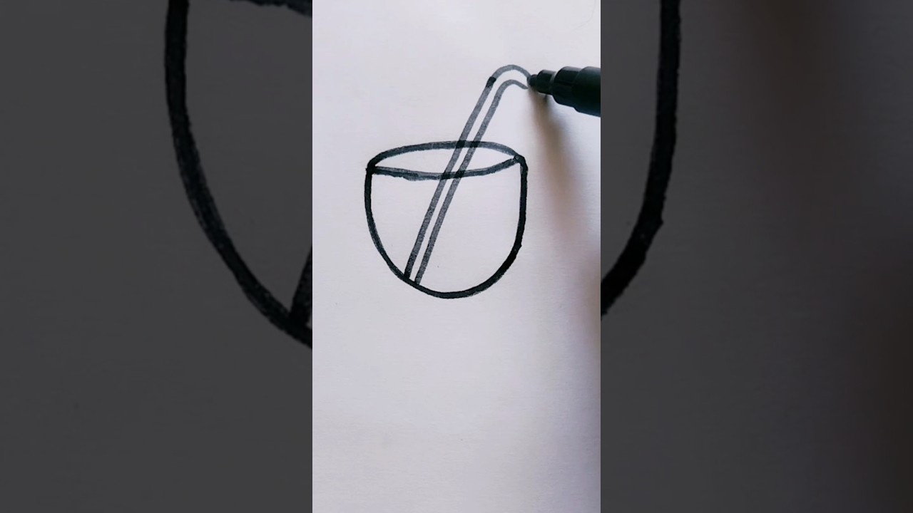 Coconut water very easy drawing| 