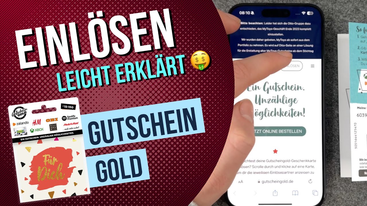 Gutschein GOLD einl&ouml;sen 2024: So geht's!