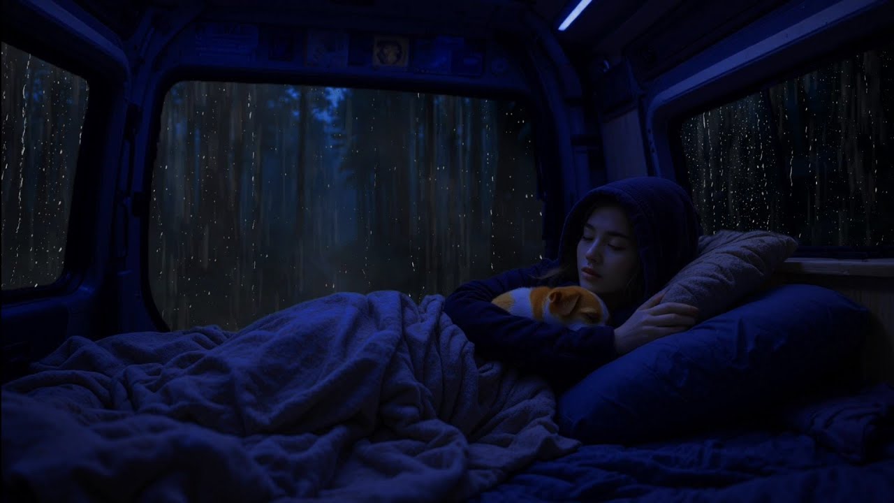 NO ADS !!! Cozy Fast Sleep Instantly Rain in a Cozy Car | Sleep Sounds Stress Relief - Perfect Sound