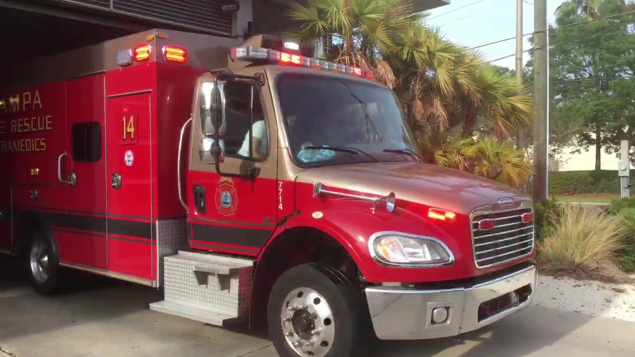 Tampa Fire Rescue Chief 2 Engine 14 Tower 14 And Rescue 14 Responding And Returning + Tones
