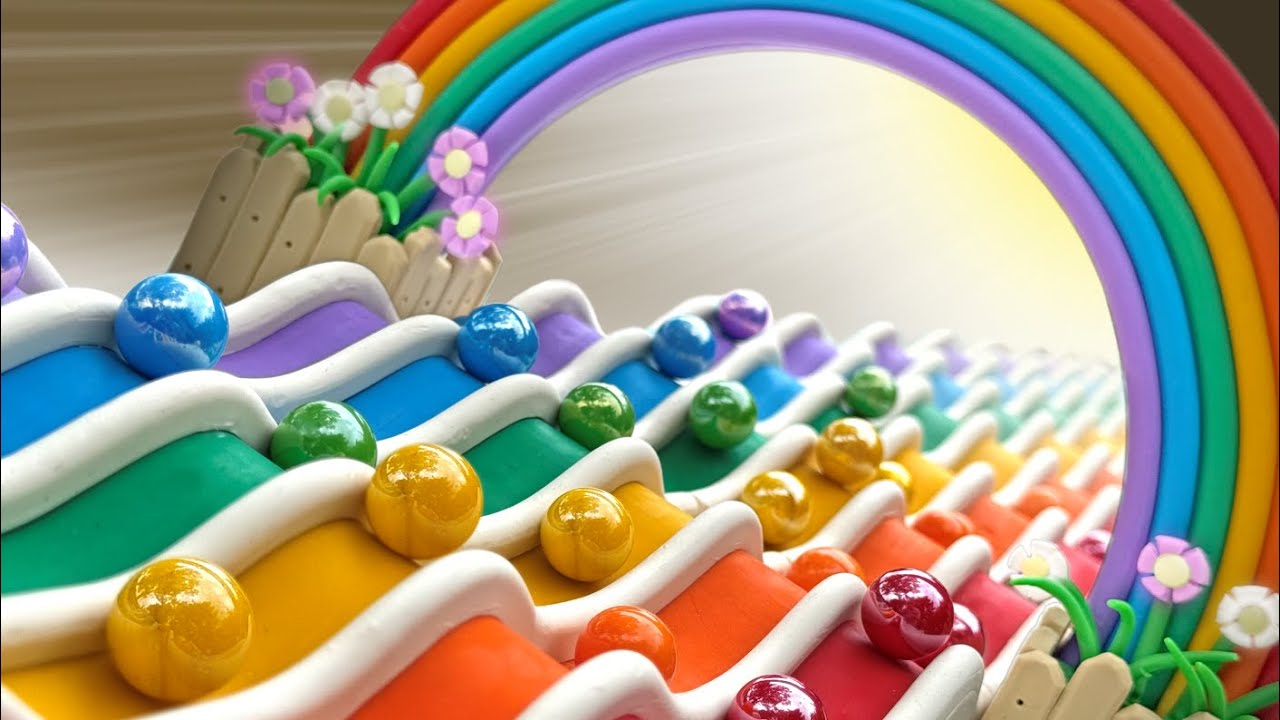 Marble Run Race Plasticine ASMR Across Fantasy Worlds | New Visual Marble Run Journey by Amakandu