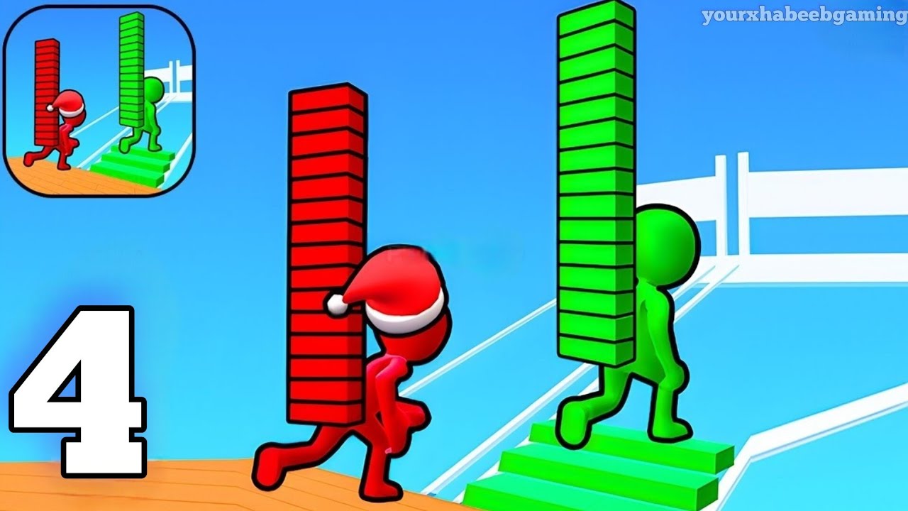 Bridge Race - Gameplay Walkthrough Part 4 Stickman Bridge Race (iOS, Android)