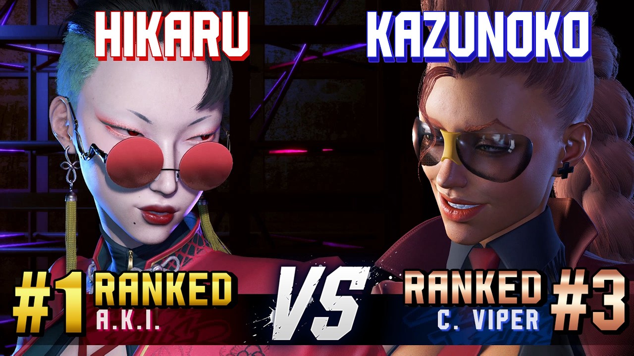 SF6 ▰ HIKARU (#1 Ranked A.K.I.) vs KAZUNOKO (#3 Ranked C.Viper) ▰ High Level Gameplay
