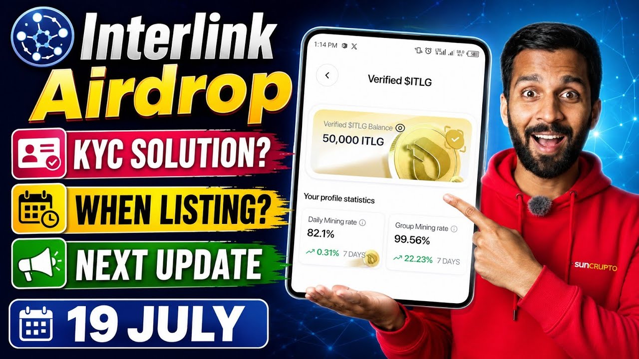 📌INTERLINK AIRDROP●19 JULY || KYC SOLUTION || LISTING UPDATE? WHAT NEXT?