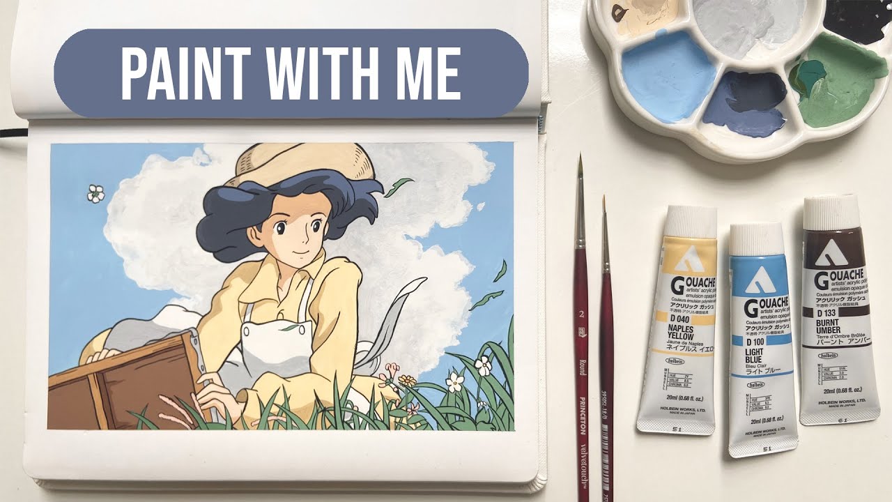 🛫 Studio Ghibli The Wind Rises relaxing painting process