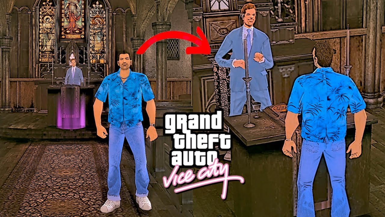 KİLİSEDE PAPAZDAN GÖREV ALMAK ! GTA VİCE CİTY EXTENDED FEATURES 2.BÖLÜM