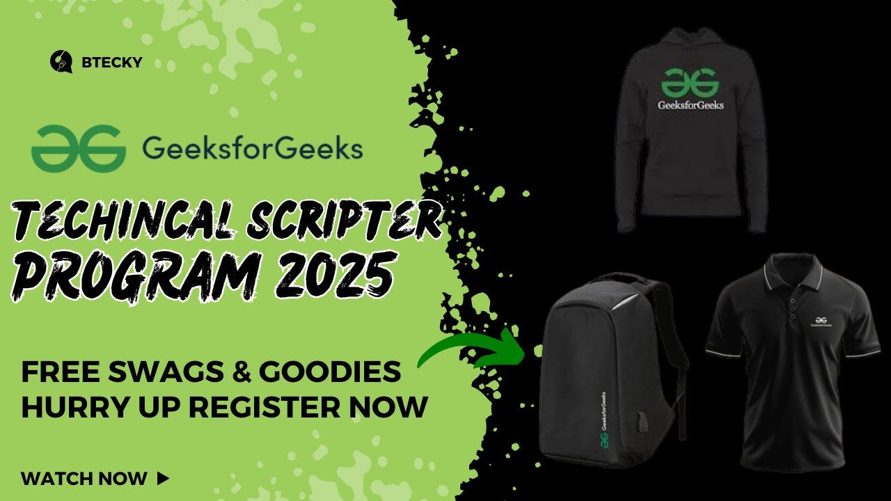 Программа GFG Technical Scripter 2026 || Бесплатные подарки и сувениры || Денежные призы || Зарег...