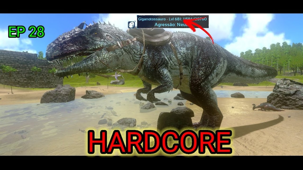 giganotossauro Full level !!! série hardcore!! ark mobile Android-IOS