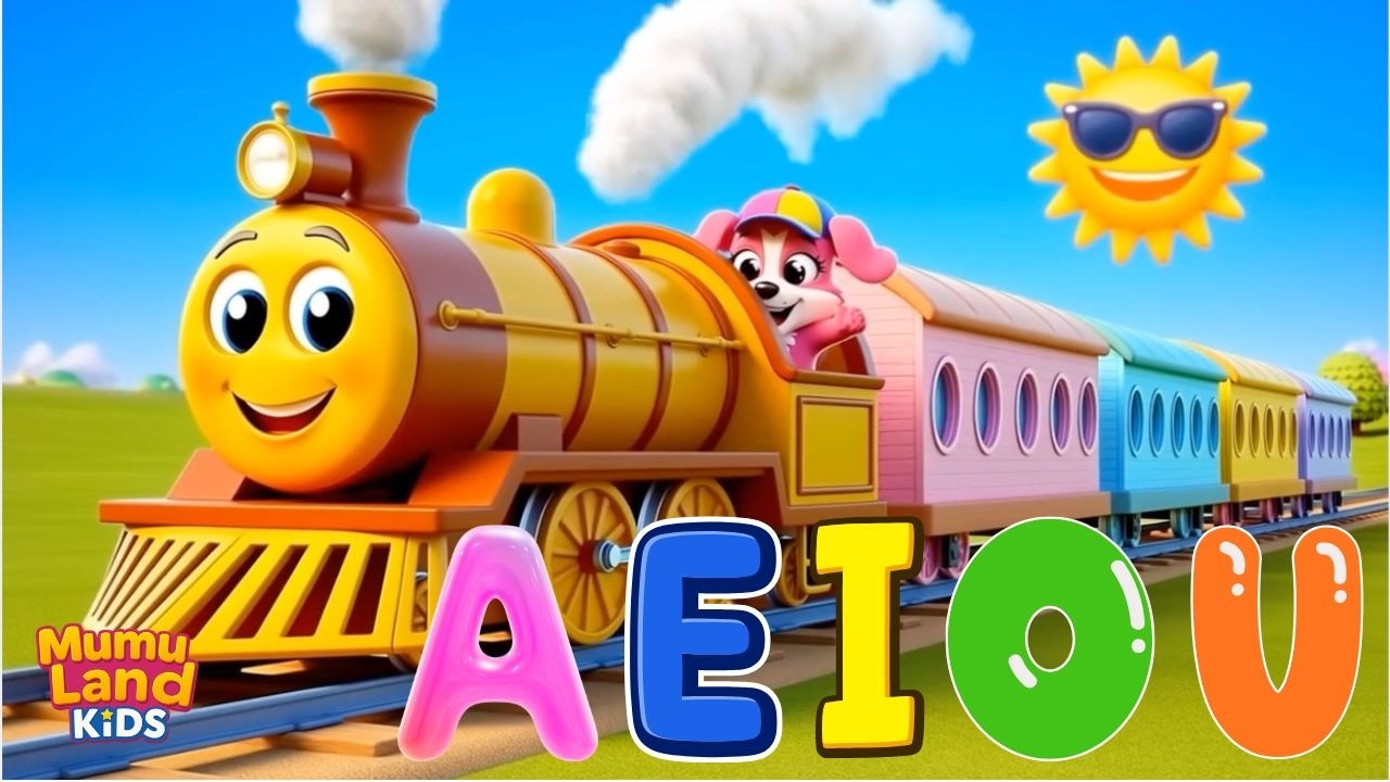 The Train Song | Vowels Song for Kids | Nursery Rhymes