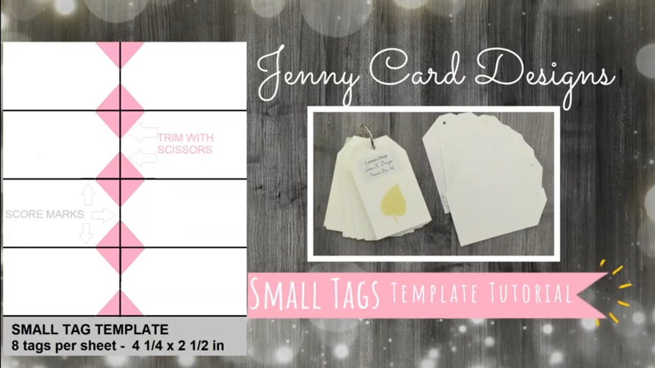 How to Make Simple and Easy Tags Tutorial | Jenny Card Designs Templates | DIY Crafts