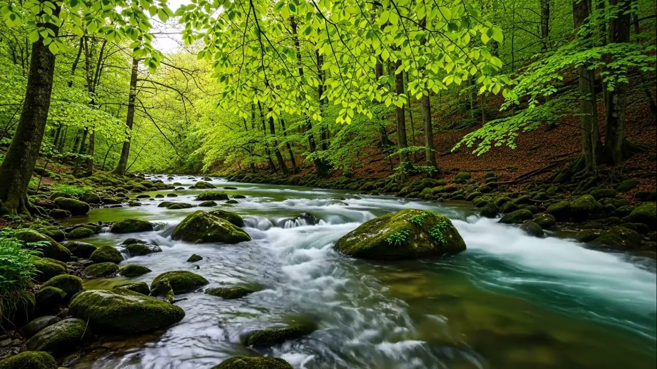 Peaceful Forest River ASMR | 8 Hours Deep Sleep Nature Sounds