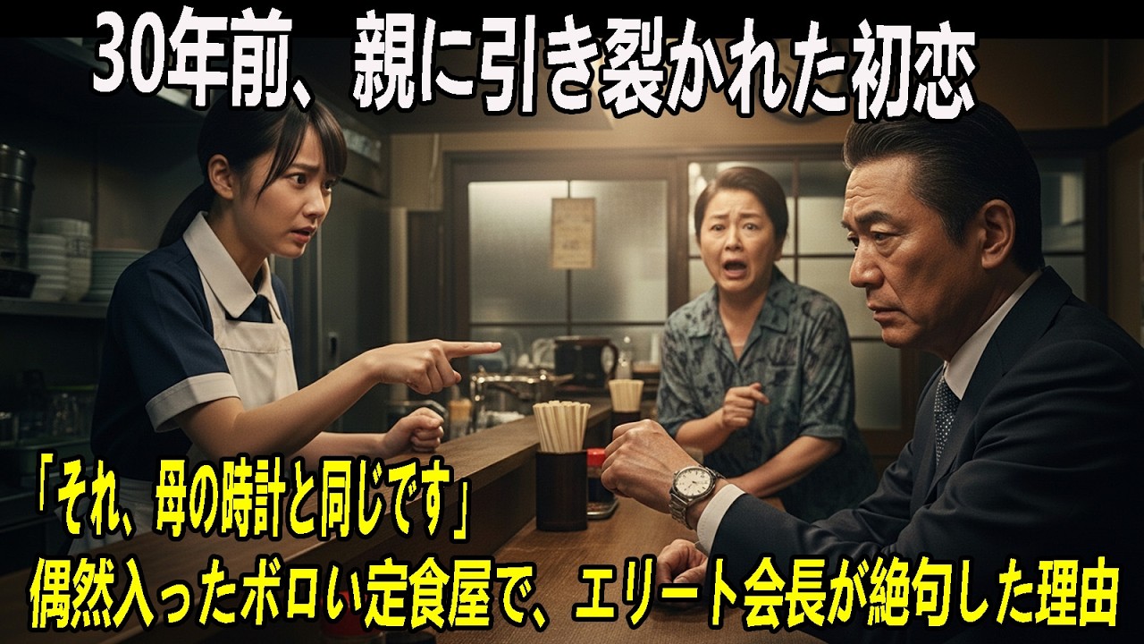 「それ、母の時計と同じです」定食屋の娘が指差した億万長者の腕輪。30年前に消えた初恋と、隠し通された「娘」の正体に震えが止まらない