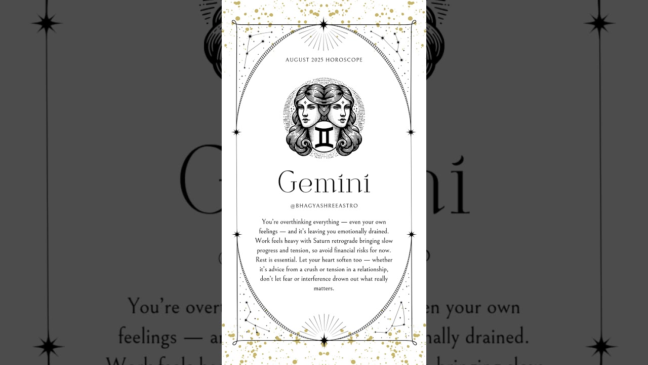 ♊ Gemini August 2025 Horoscope: The Mental Spiral