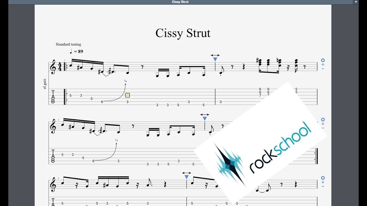 Cissy Strut Rockschool Grade 2 Guitar Play Along