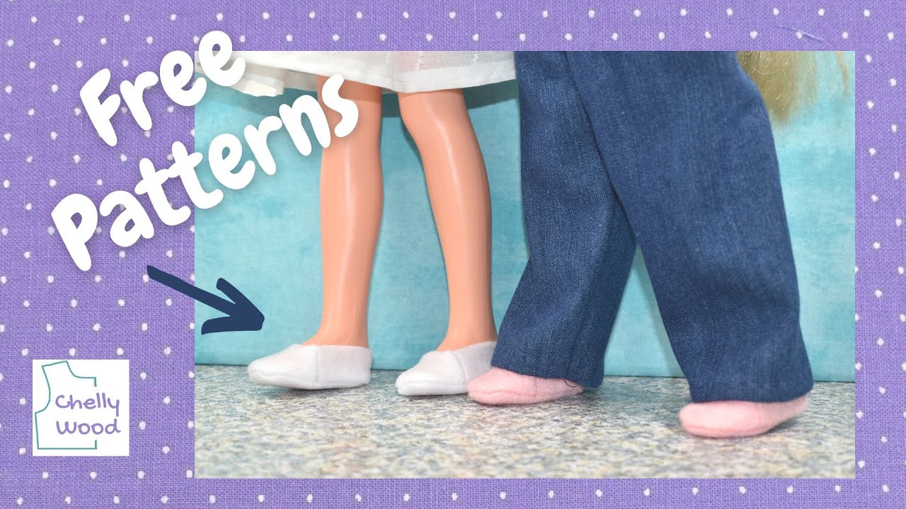 Free Doll Clothes Patterns: How to make felt shoes for Ideal Crissy