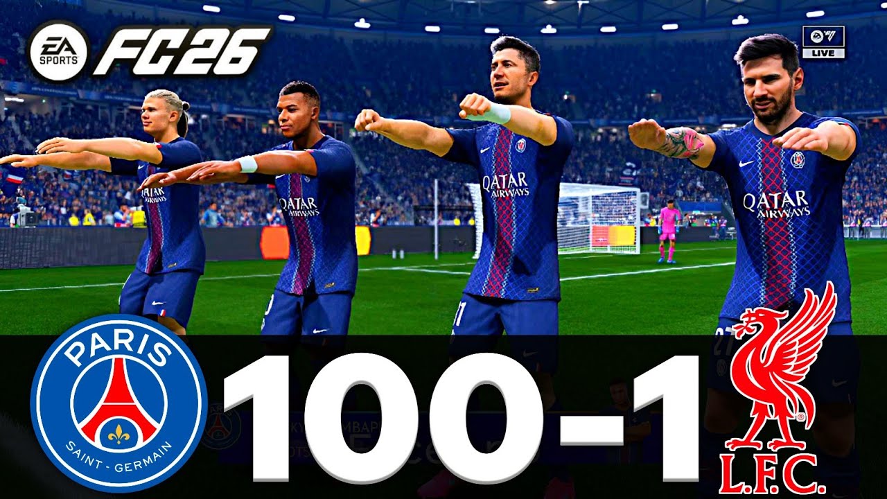 FIFA 26 - Месси, Роналду, Мбаппе, Неймар, все звезды играют вместе | ПСЖ 100-1 Ливерпуль
