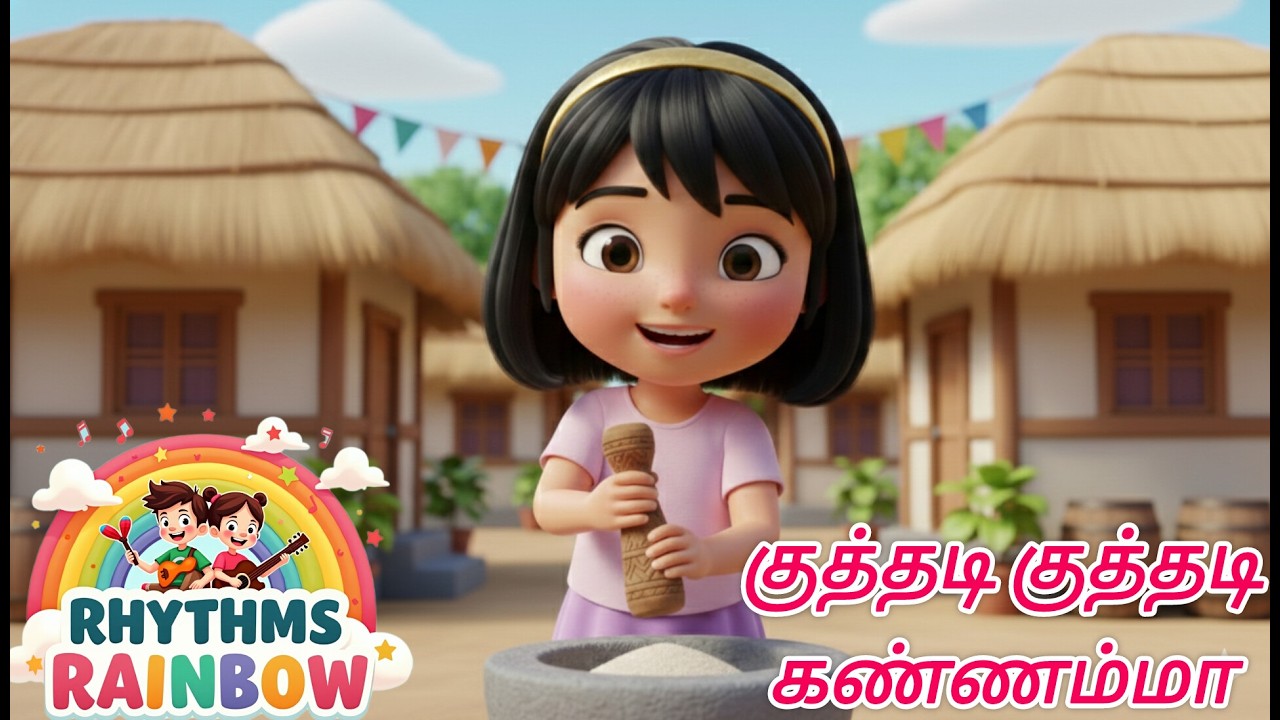 குத்தடி குத்தடி கண்ணம்மா | Traditional Tamil Folk Song | Kids Village Dance Song