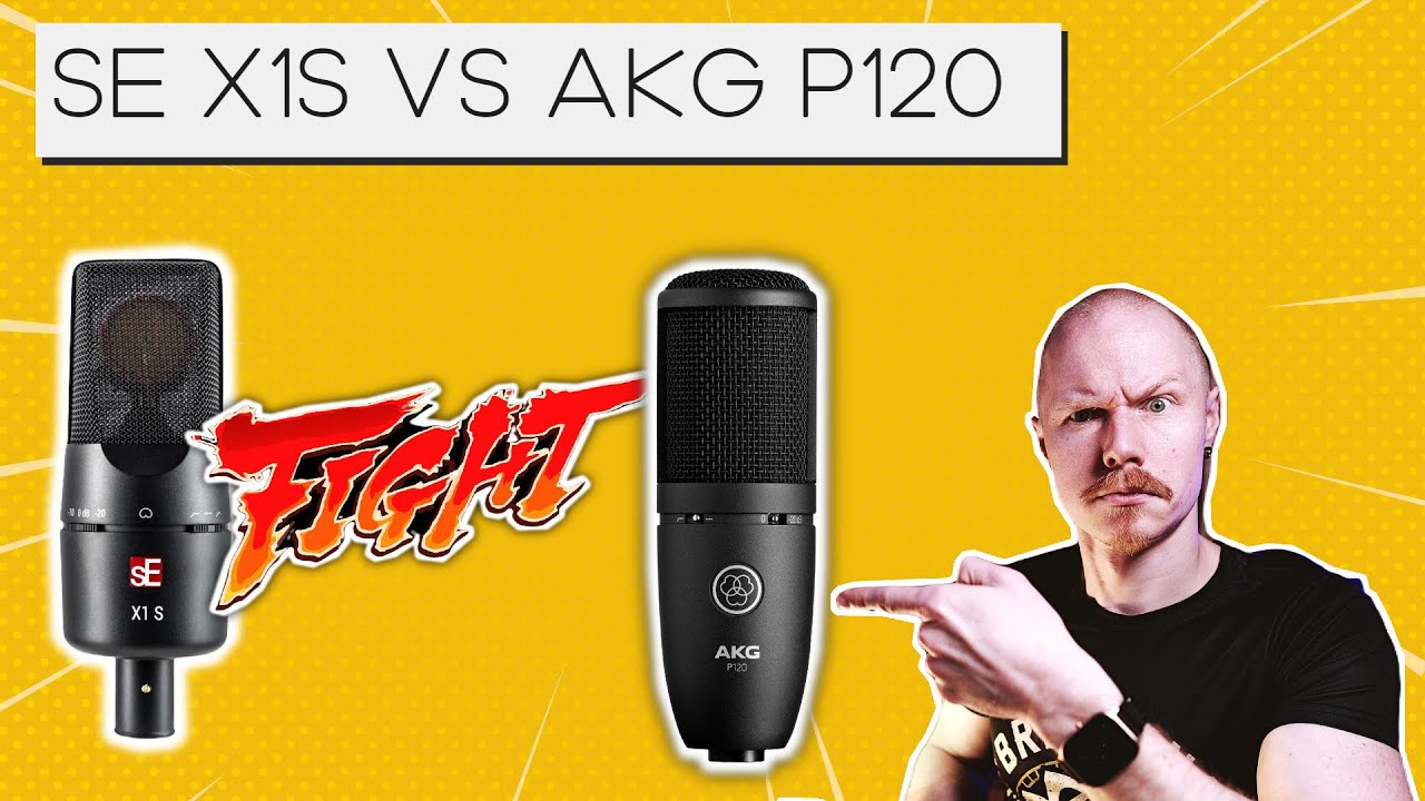 SE Electronics X1S против AKG P120! Битва микрофонов для домашней студии: гитара, комбик, вокал.
