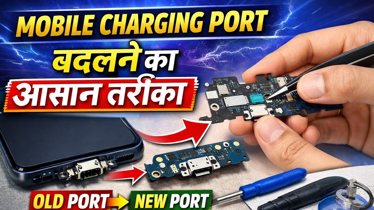 Type C charging port बदलने का सही तरीका | type c charging port replacment 