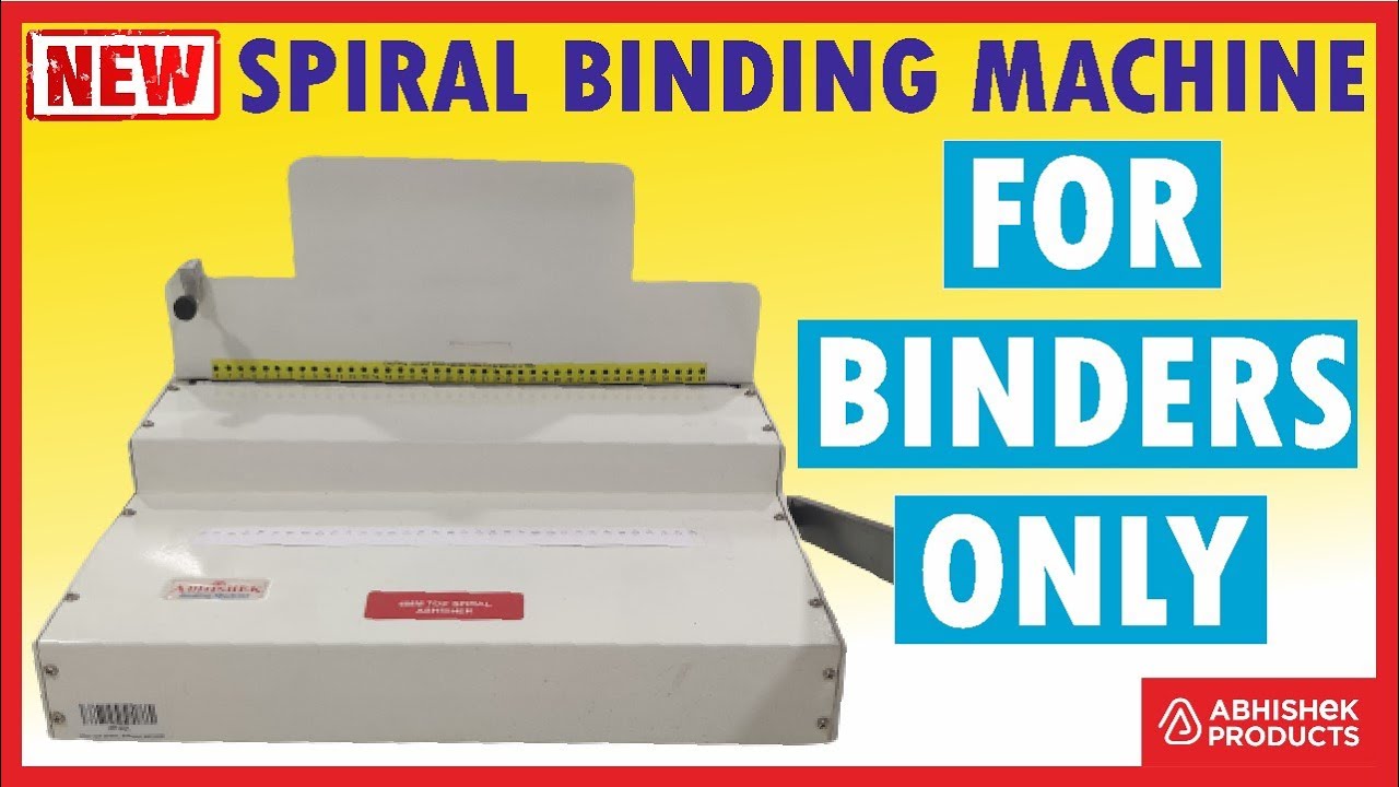 🌀 Top Load Spiral Binding Machine For Binders | Get Yours at AbhishekID.com