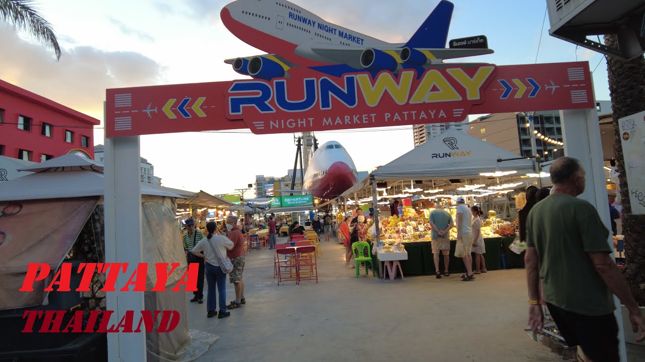 Runway Market in Pattaya | Chợ đêm Máy bay | Pattaya walking tour 2025