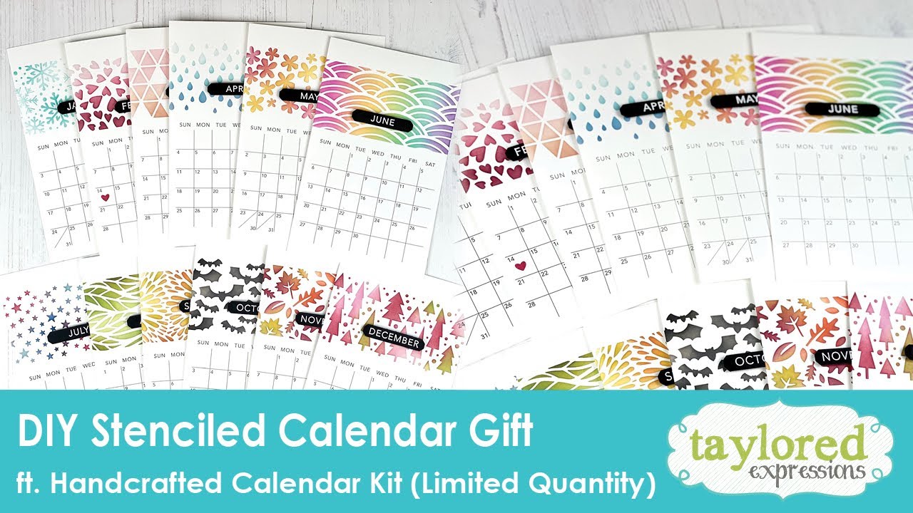 Handcrafted Calendar Kit | Taylored Expressions | Stenciled Designs for Each Month