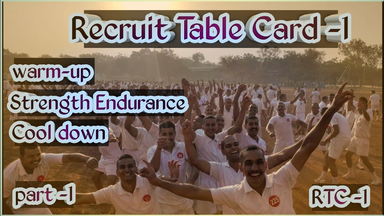 RECRUIT TABLE CARD 1 || RTC 1 | Recruit Basic Training #training #recruitment #fouji