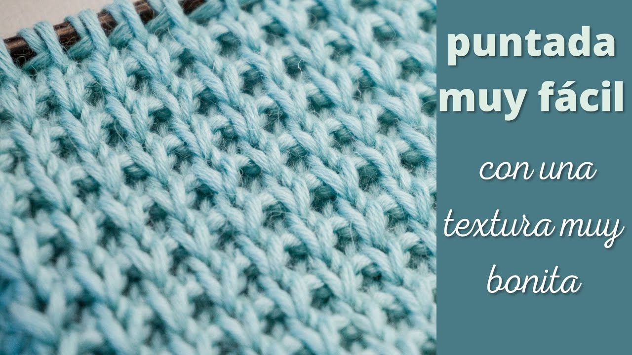 №66🎀punto a dos agujas muy fácil  🎀 con textura 🎀 para tejer sueteres, chaquetas, ponchos, mantitas