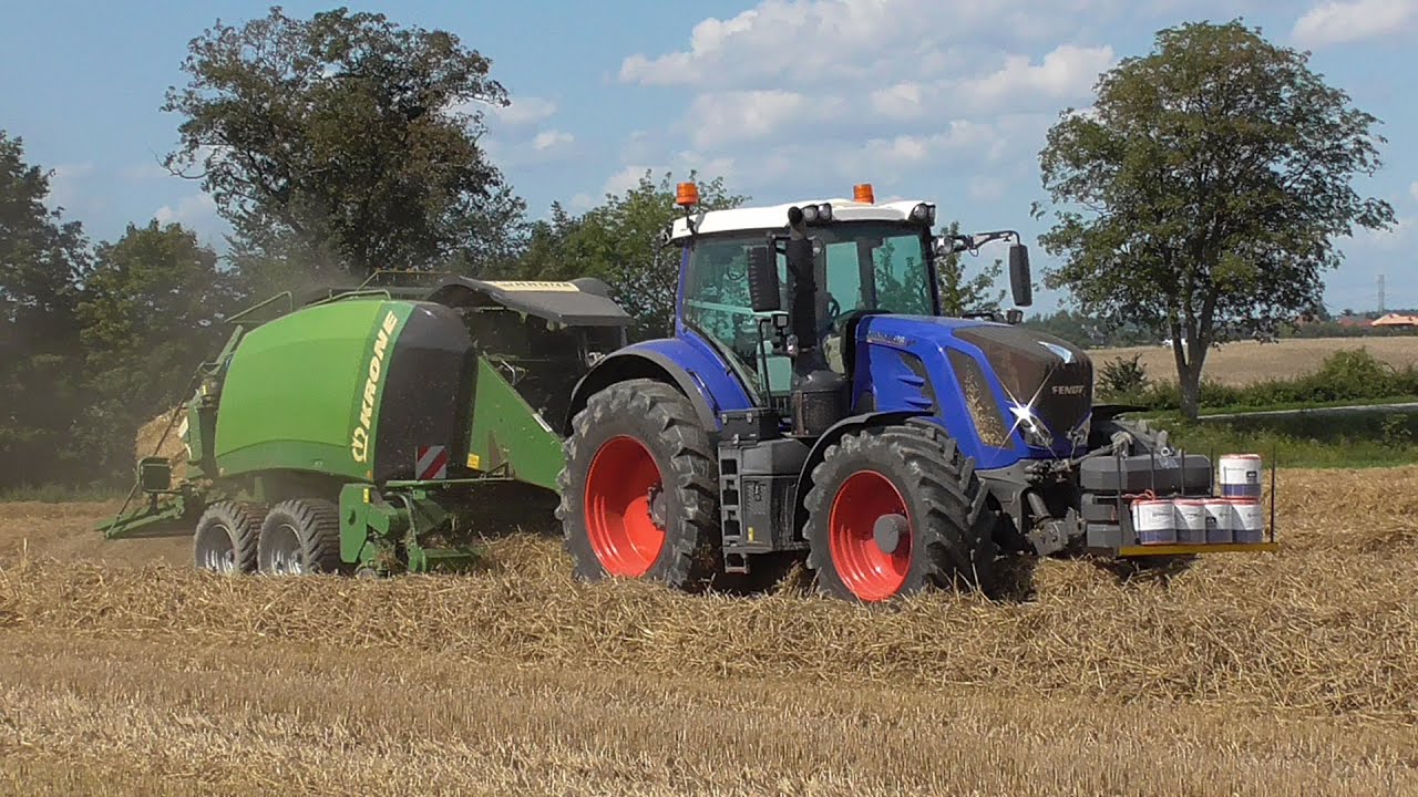 Fendt 828 Vario & Krone - Massey Ferguson 7815 - Prasowanie i zbieranie Arcusin XP54 Autostack