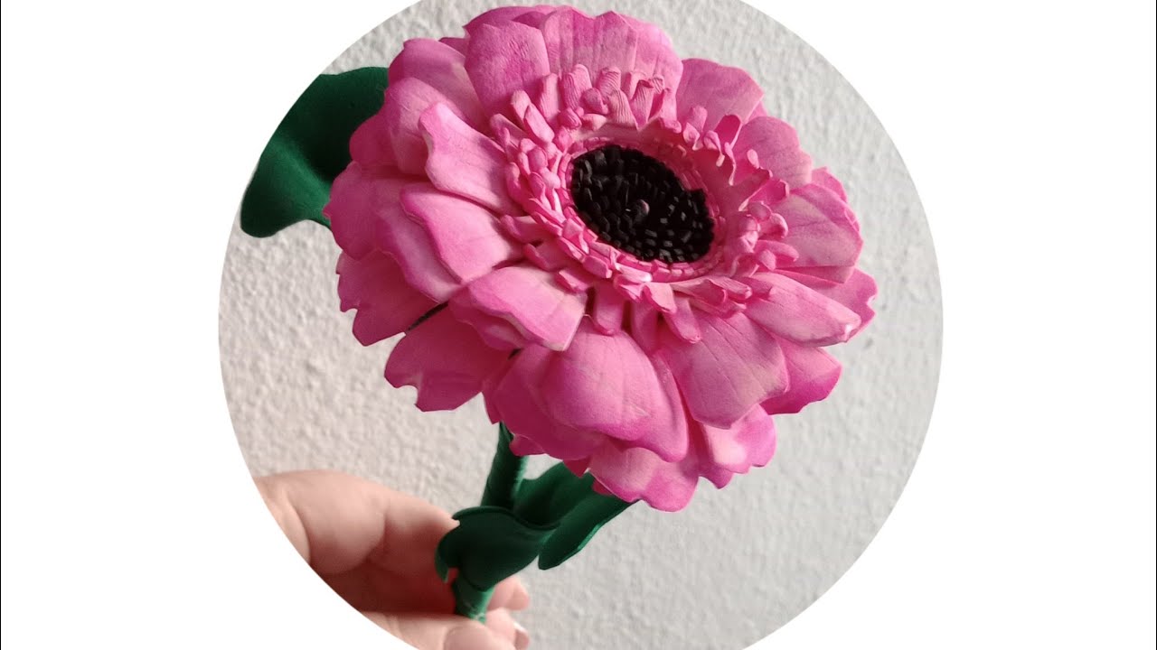 gerberas goma eva fácil sin moldes