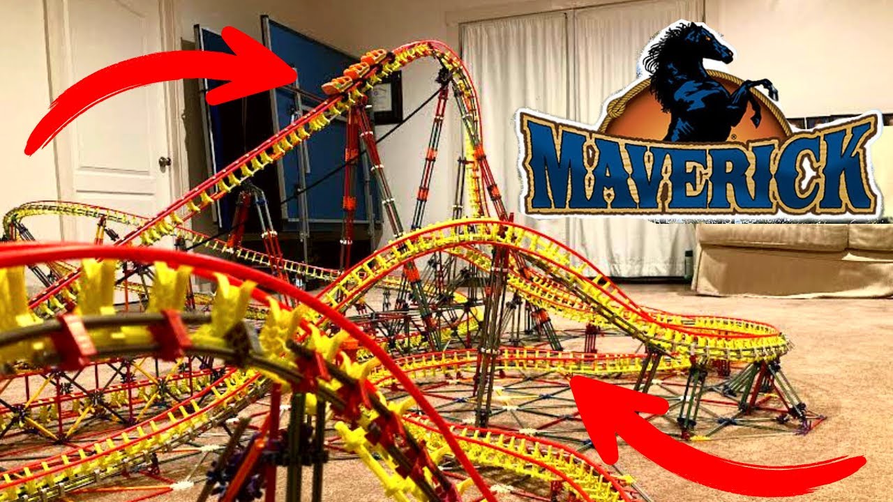 Как я построил Maverick в Сидар-Пойнт из K’nex! (С Heartline/Inline Roll)