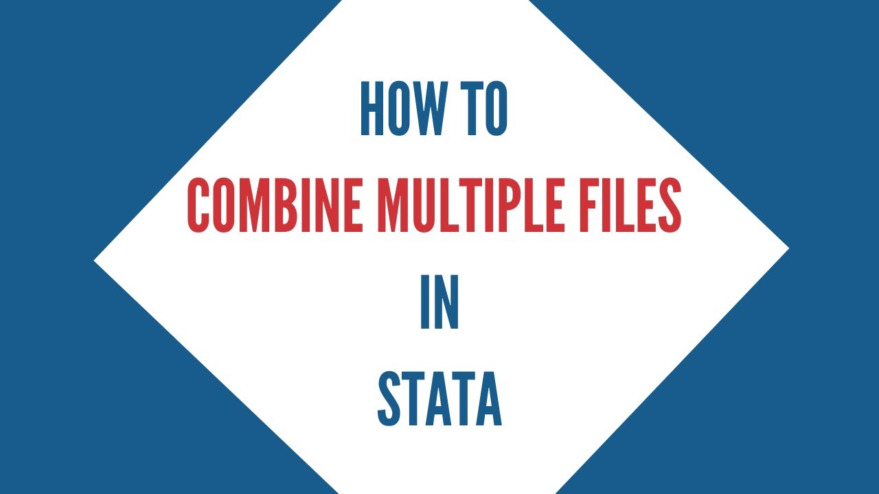 How to Combine Multiple Files in Stata | Stata Tutorial