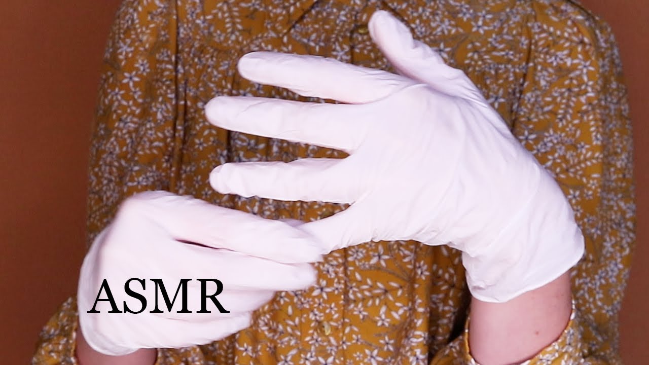 ASMR* Relaxing Hand Movements/ Finger Fluttering with Medical Gloves (no talking)