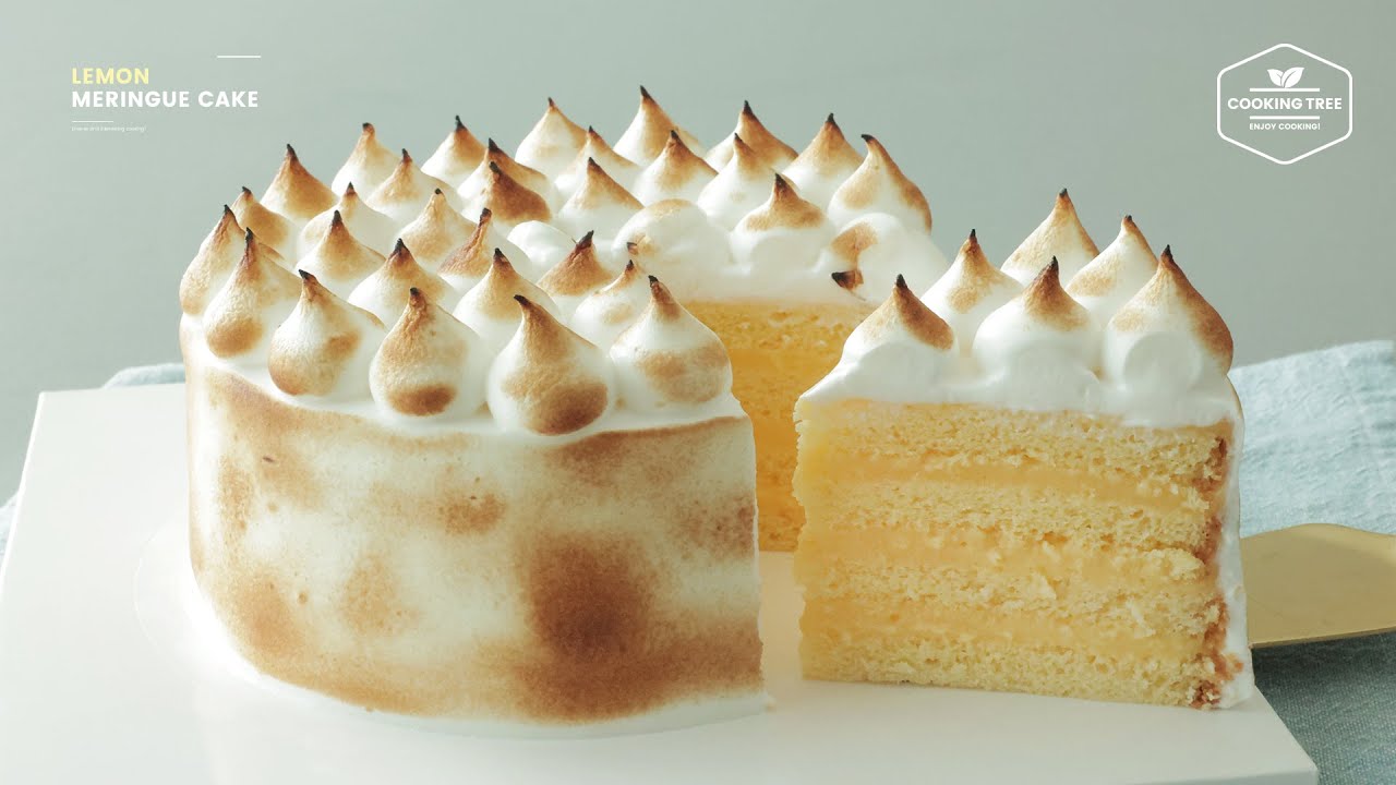 레몬 머랭 케이크 만들기 : Lemon Meringue Cake Recipe | Cooking tree