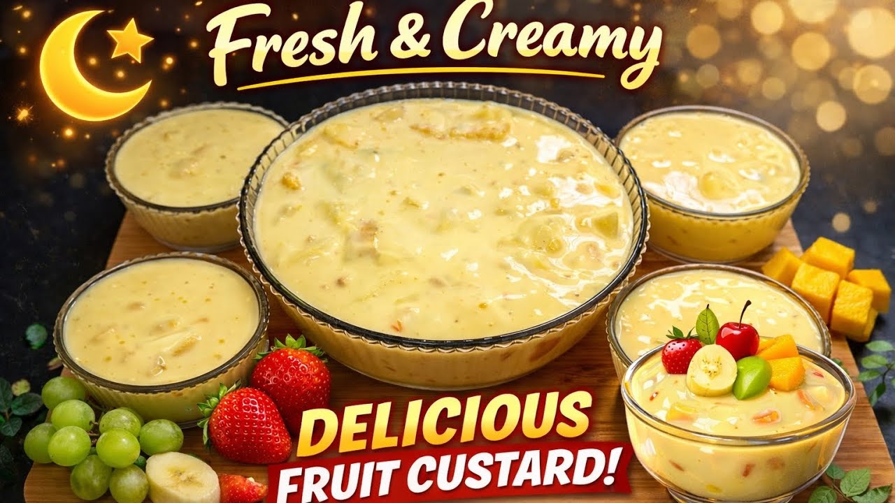 😍😋Creamy fruit custard recipe# easy dessert at home# fruit custard banaane ka asana tarika #