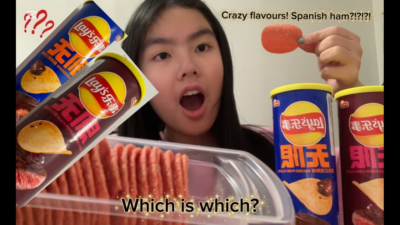 Guess the flavour!!! Lays chip challenge! Taste test of exotic, never seen before chip flavours!