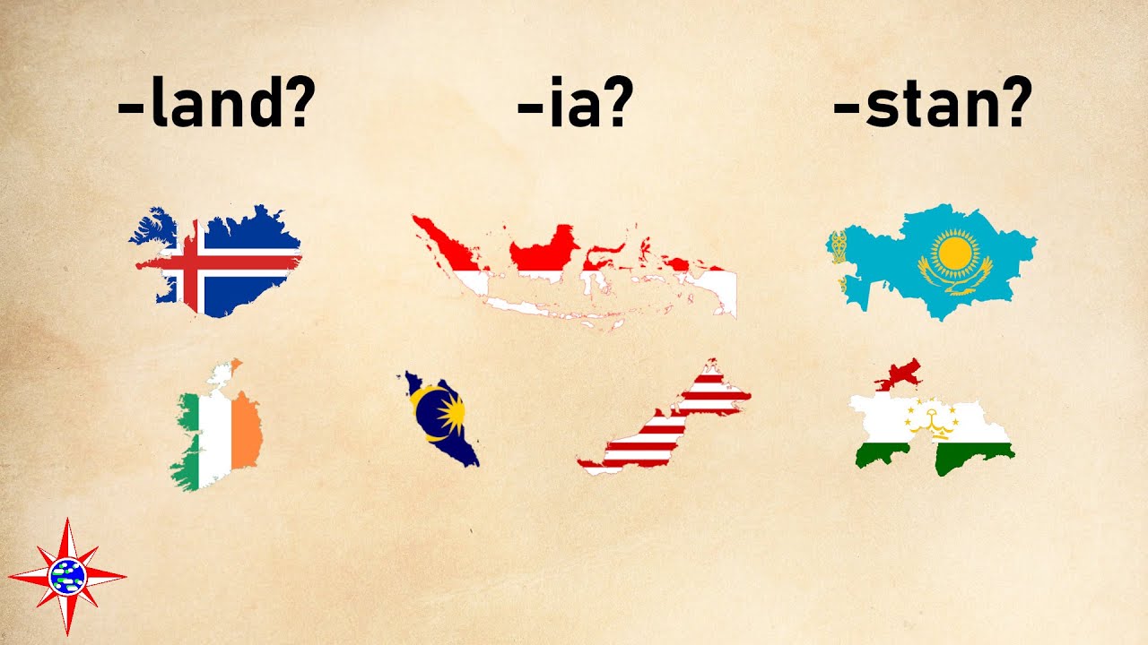 Asal-usul dan Arti dari Akhiran Nama Suatu Negara (-land, -stan, dan -ia)