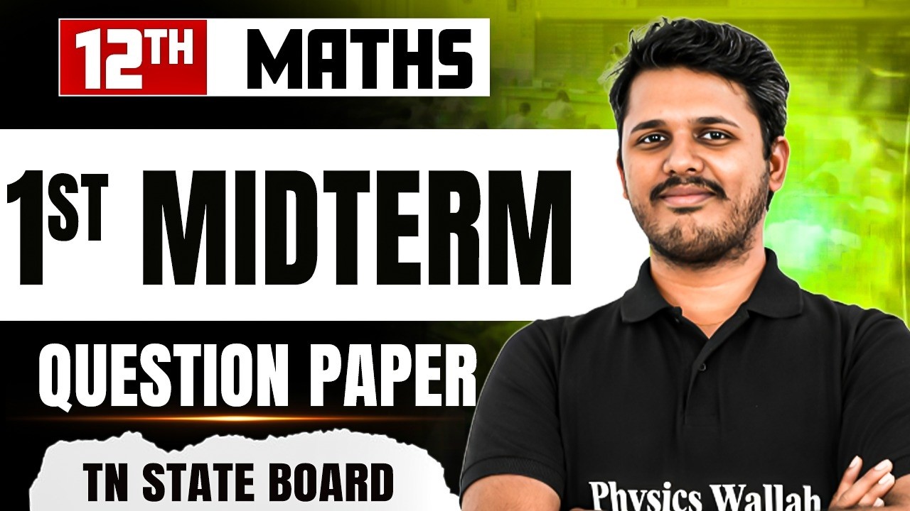 🔥 12th Maths 1st Midterm Question Paper 2026 | TN State Board Questions😍