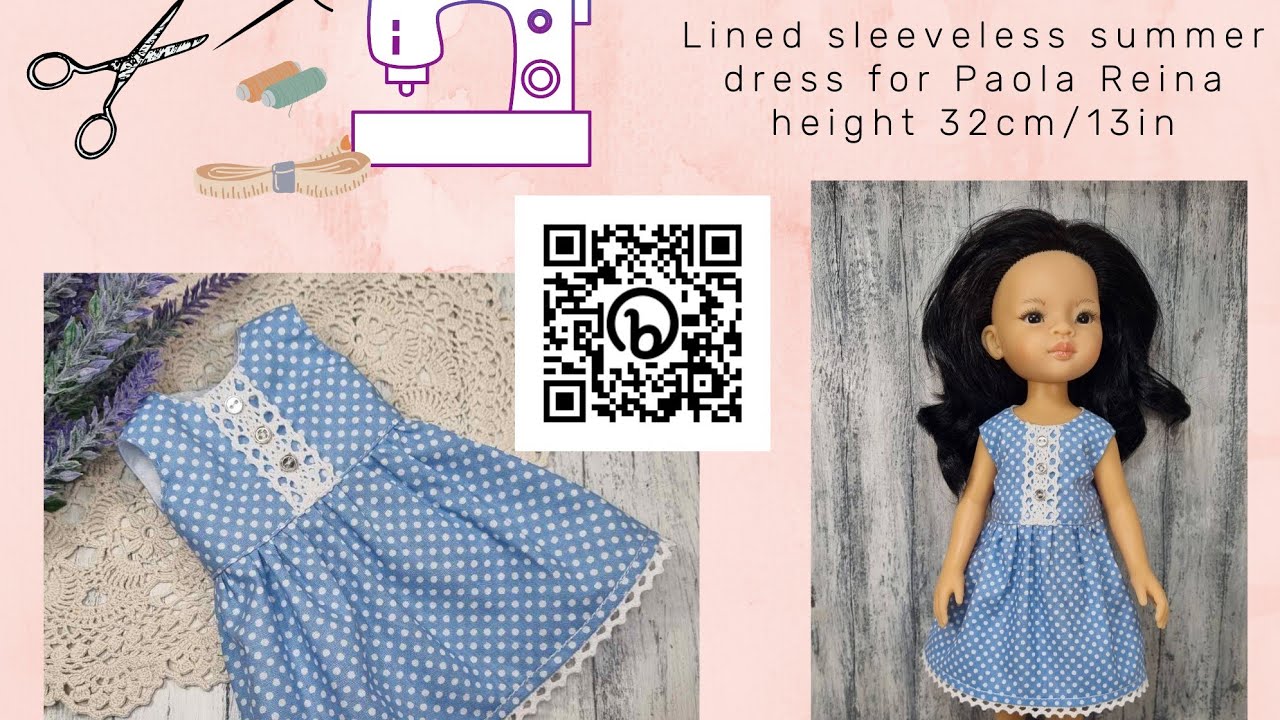lined sleeveless summer dress for Paola Reina летнее платье на Паола Рейна мастер класс