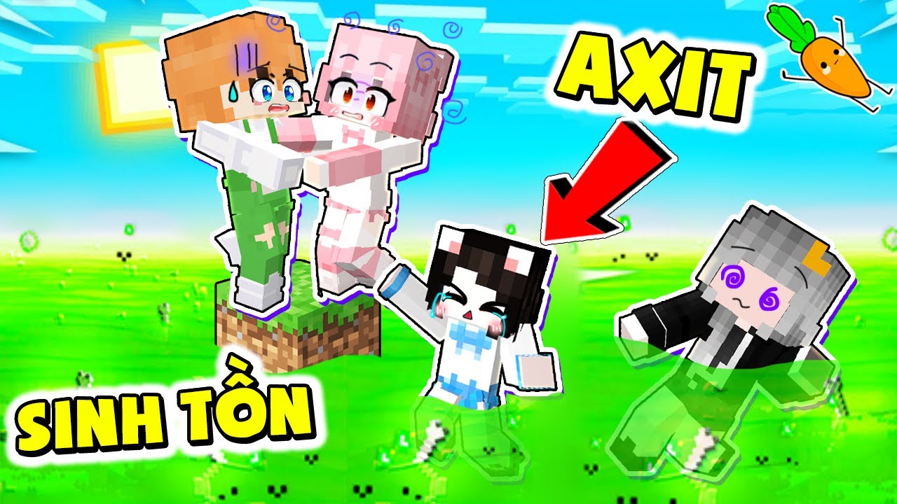 Kamui Thử Thách 24H SINH TỒN Trên đảo AXIT Cực Nguy Hiểm cùng Hội Chị Em làng Hero Team Minecraft