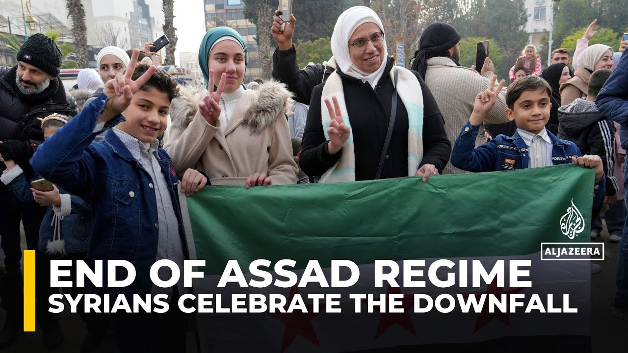 Thousands of Syrians take to the streets after fall of al-Assad