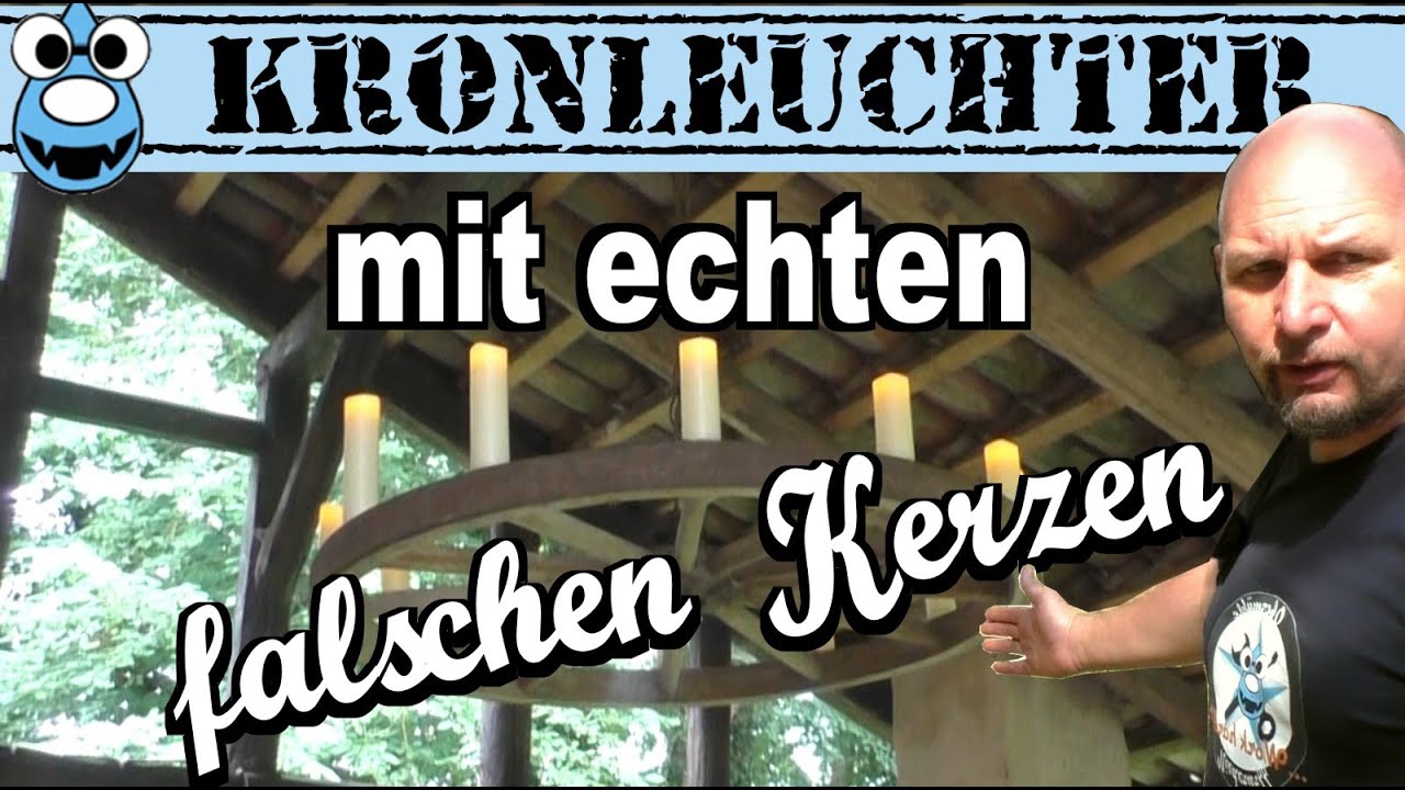 #DIY Das gibt es nicht zu kaufen😀#Kronleuchter mit Echtwachs LED-Flackerkerzen selber bauen⚡ DEKO