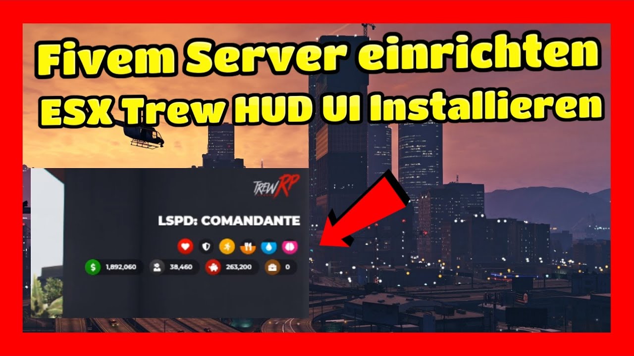 Setting up Fivem Server #6 ESX Trew HUD UI Installation and Editing Tutorial