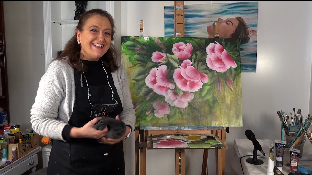 Un cuadro grande con flores para el salón