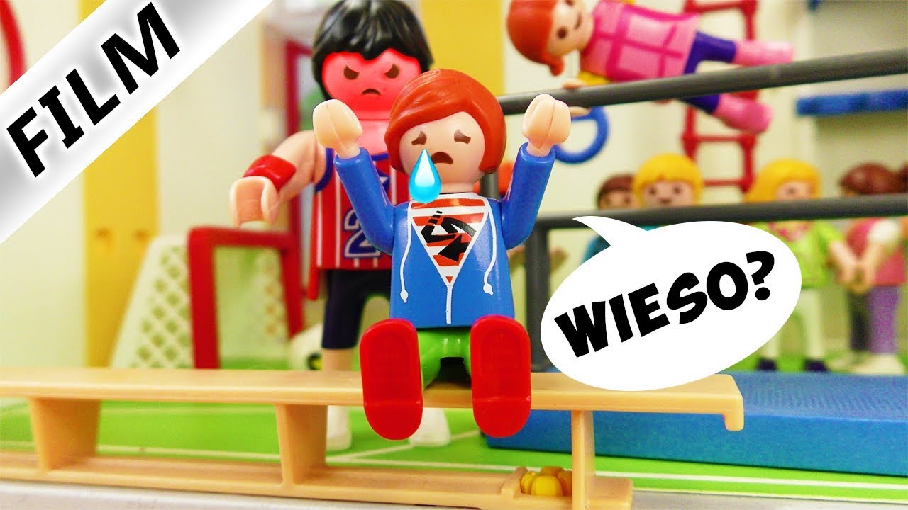 Playmobil Film Deutsch JULIAN AUF STRAFBANK IM SPORT-UNTERRICHT! ER DARF NICHT TURNEN! Familie Vogel