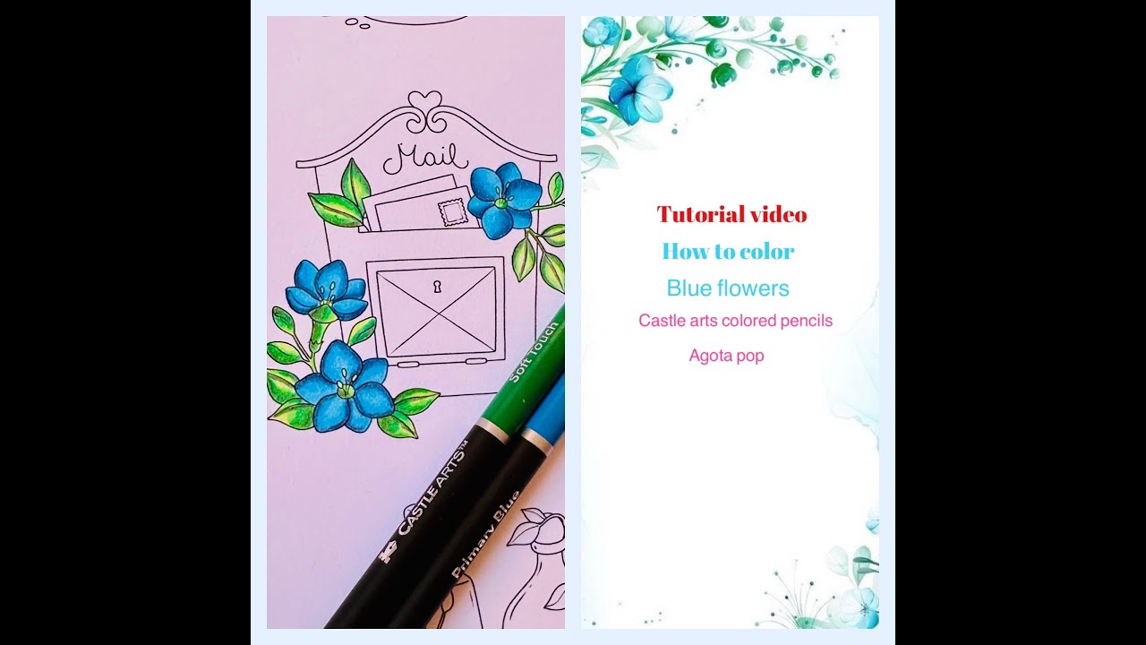 How to color Blue flowers | CASTLE ARTS | AGOTA POP 